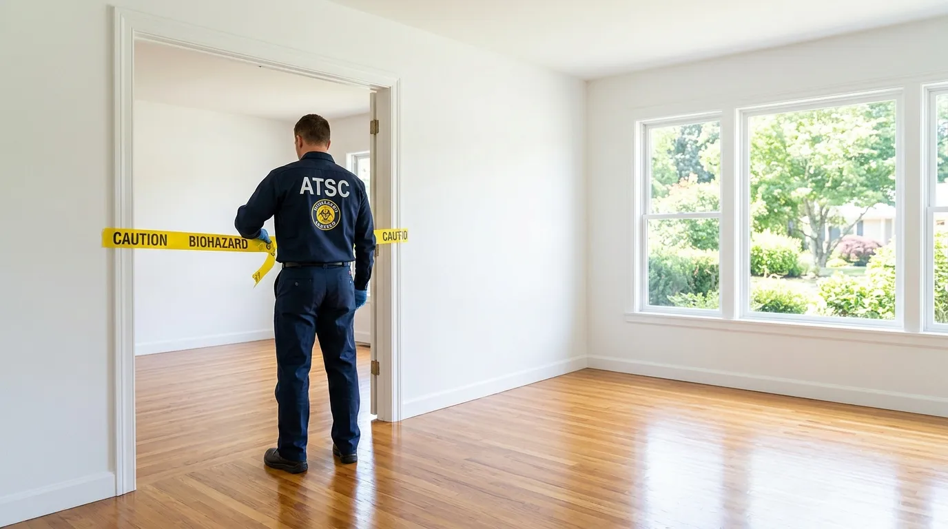 Certified biohazard cleanup crew performing Trauma Scene Cleanup in Glen Willow